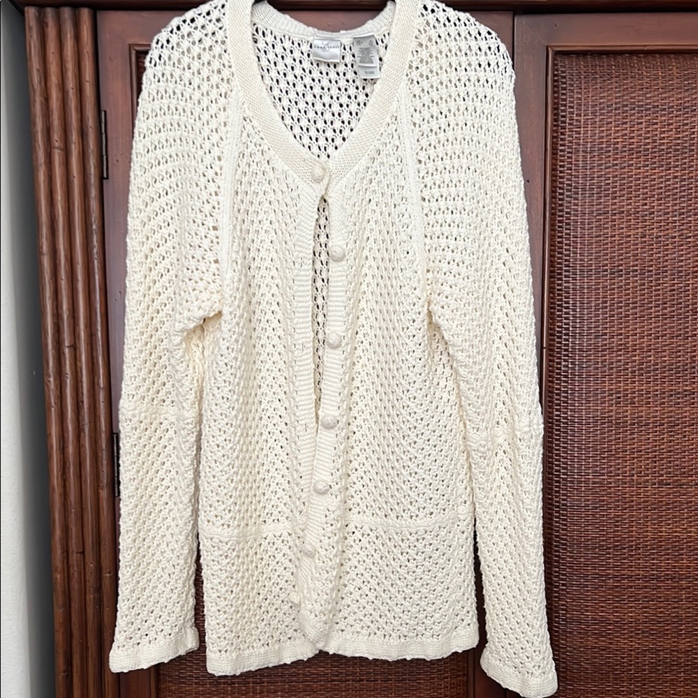 EMMA JAMES BEAUTIFUL KNIT HIP LENGTH SWEATER IN CREAM